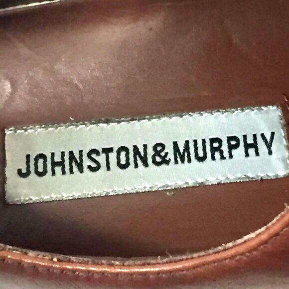 Johnston & Murphy Shoes Leather Bench-Made Square Apron Brown 11 Men Lace - Picture 4 of 12